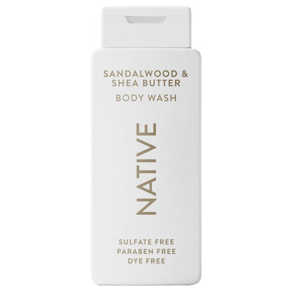Native Body Wash – Sulfate-Free, Paraben-Free, Dye-Free | Sandalwood & Shea Butter 18 oz