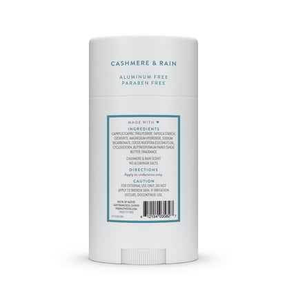 Native Cashmere & Rain Deodorant – Aluminum-Free 72-Hour Odor Protection (2.65 oz)