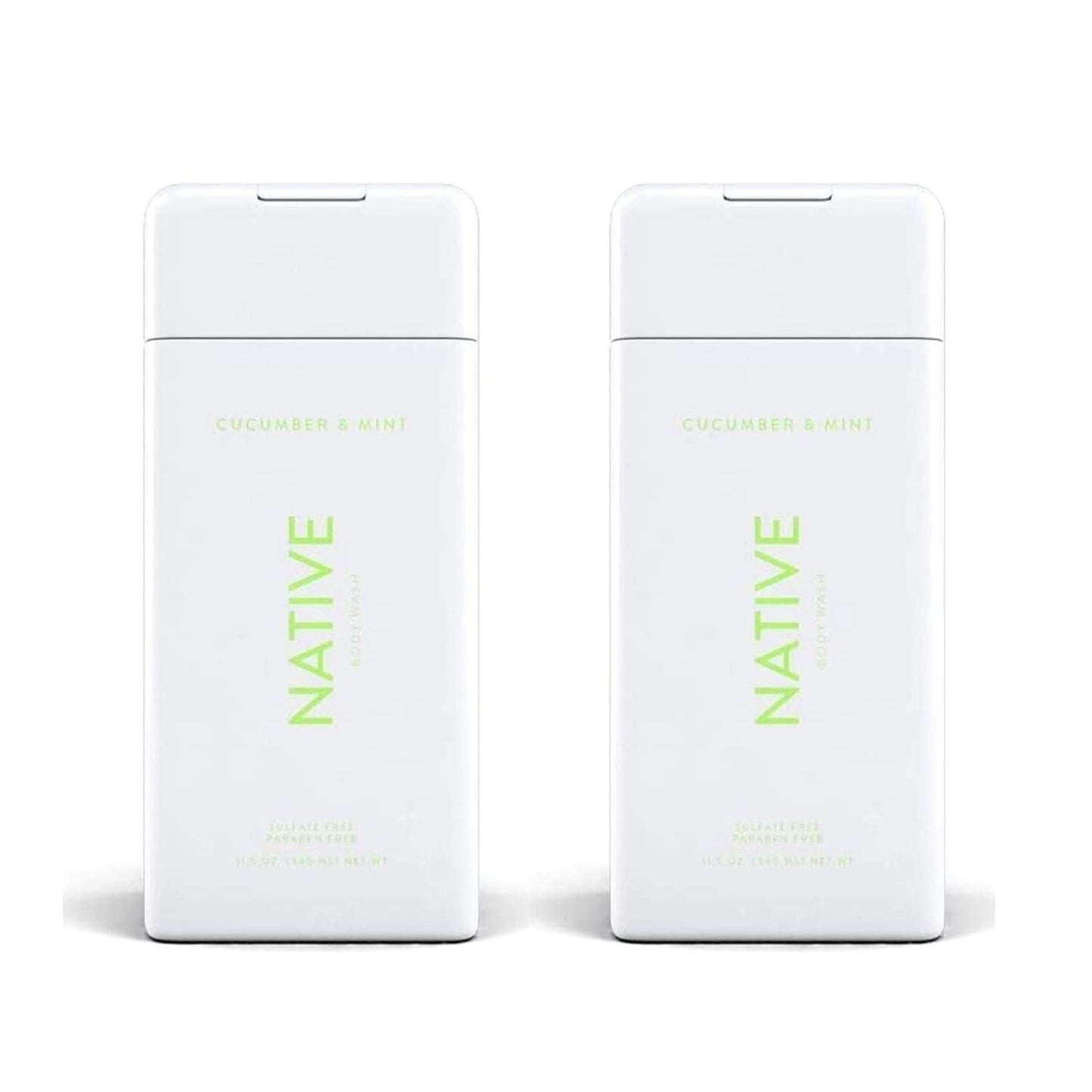 Native Cucumber and Mint Body Wash – 11.5 oz Bottles x 2