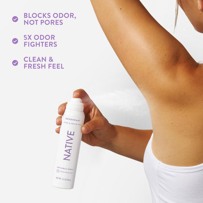 Native Deodorant & Body Spray Lilac & White Tea – Aluminum-Free, 72-Hour Odor Protection