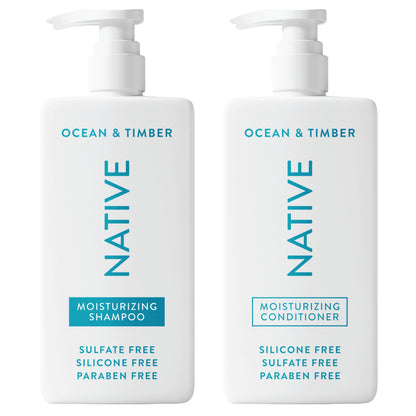 Native Ocean & Timber Shampoo + Conditioner Set | Naturally Derived, Sulfate & Dye Free | All Hair Types