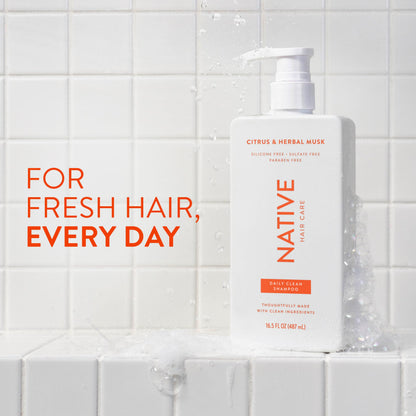 Native Shampoo & Conditioner Set — Naturally Derived, Sulfate-Free, All Hair Types, Citrus & Herbal Musk (2 x 16.5 oz)