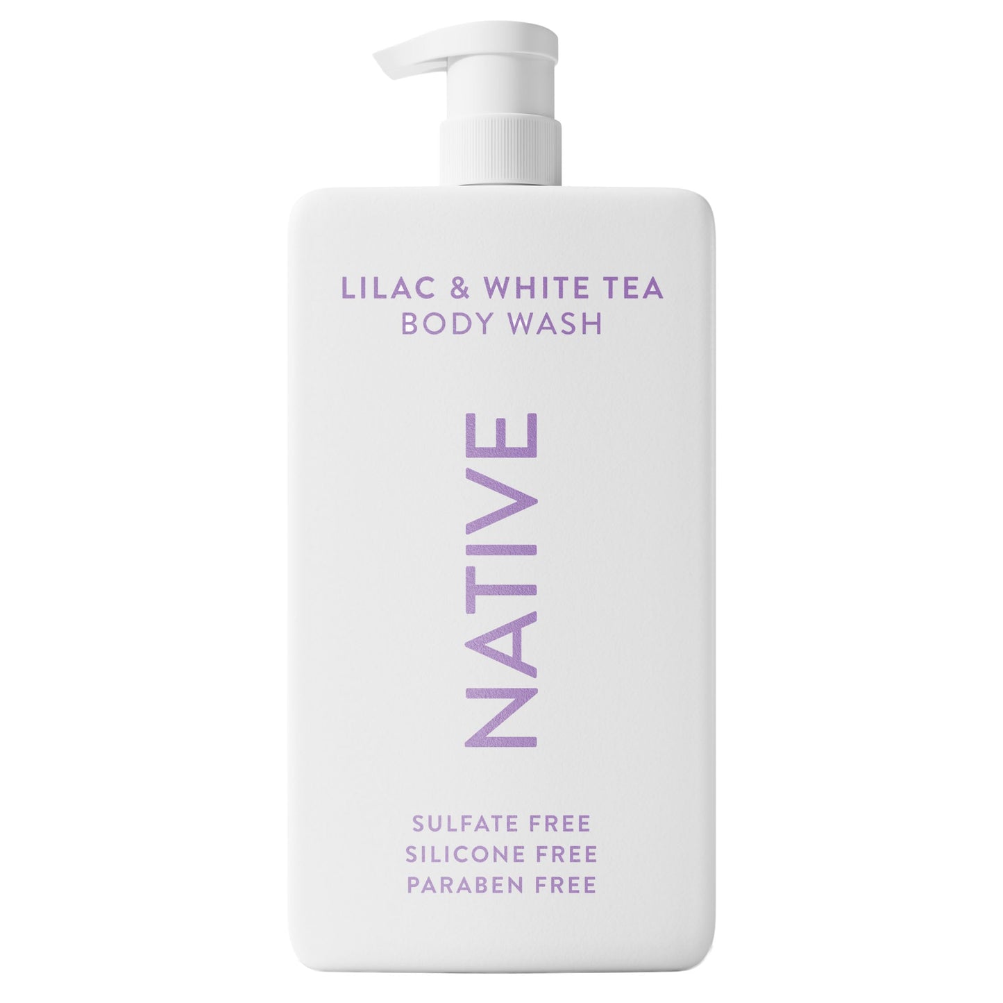Native Sulfate-Free Body Wash Lilac & White Tea, 36 oz | Plant-Based, Gentle Cleanser
