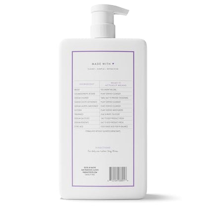 Native Sulfate-Free Body Wash Lilac & White Tea, 36 oz | Plant-Based, Gentle Cleanser