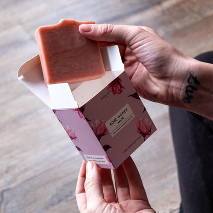 Natural Amor Handmade Rose Geranium Soap – Cold Process Bar with Rose Clay & Essential Oils | 2 Pack, 4.3 oz Each