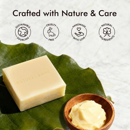 Natural Amor Beef Tallow Soap Bar 3-Pack – Fragrance-Free, Handmade with Grass-Fed Tallow | NATURAL AMOR LOS ANGELES