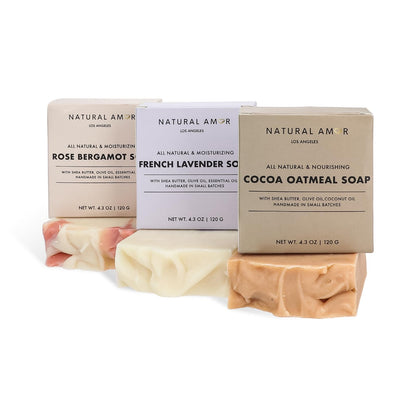 Natural Amor Los Angeles – All Natural Handmade Soap Bar 3-Pack