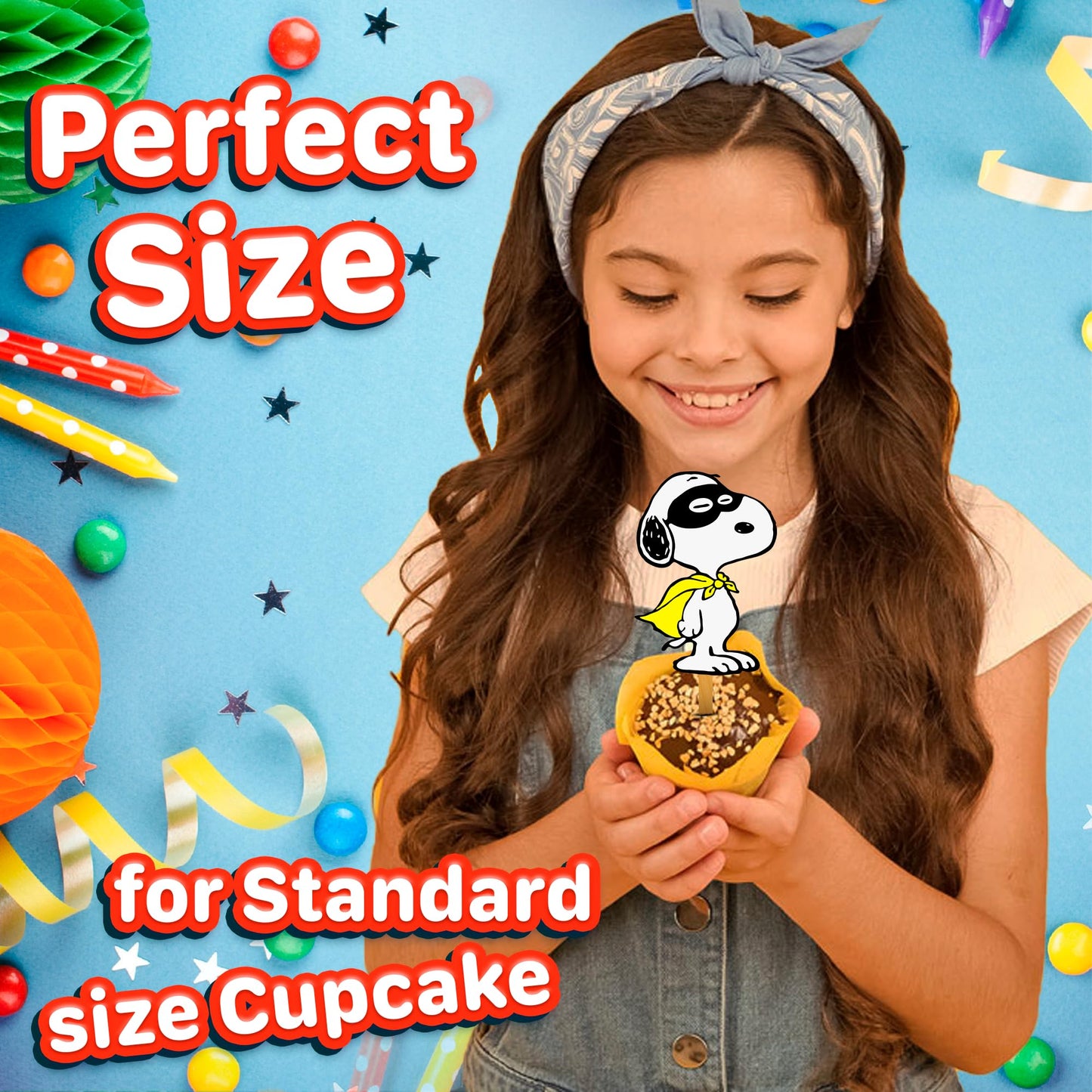Natural Behaviour 24x Cute Dog Cupcake Toppers – Strong Birthday Decor for Kids
