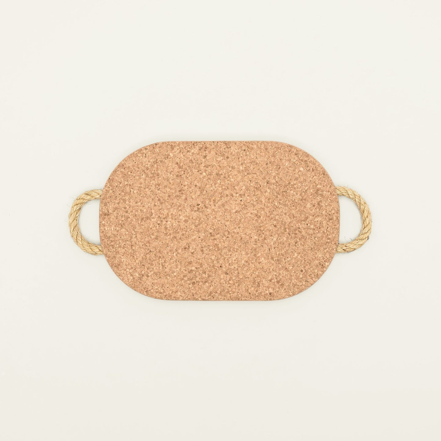 Natural Cork Trivet with Rope Handles | Rectangular