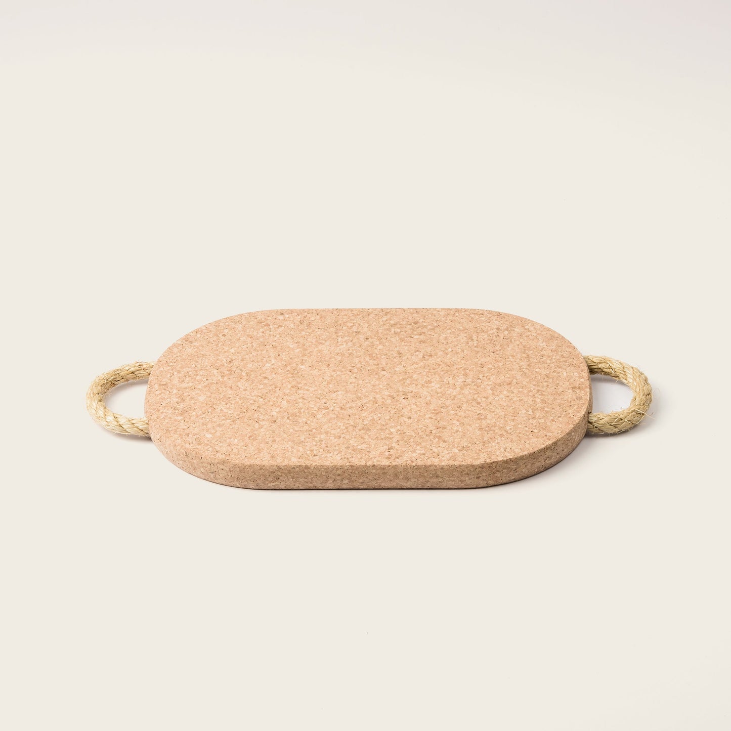 Natural Cork Trivet with Rope Handles | Rectangular