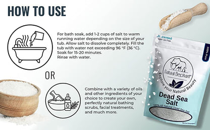 Natural Elephant Dead Sea Bath Salt – 2 lb | 100% Natural & Pure | Coarse Grain