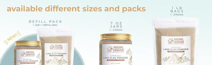 Natural Elephant Ghassoul Moroccan Lava Clay Powder – 3x450g Bags (1lb Total)