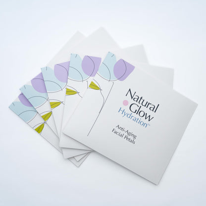 Natural Glow Hydration Anti-Aging Facial Petals – 7pc Reusable Silicone Patches for Forehead & Eyes