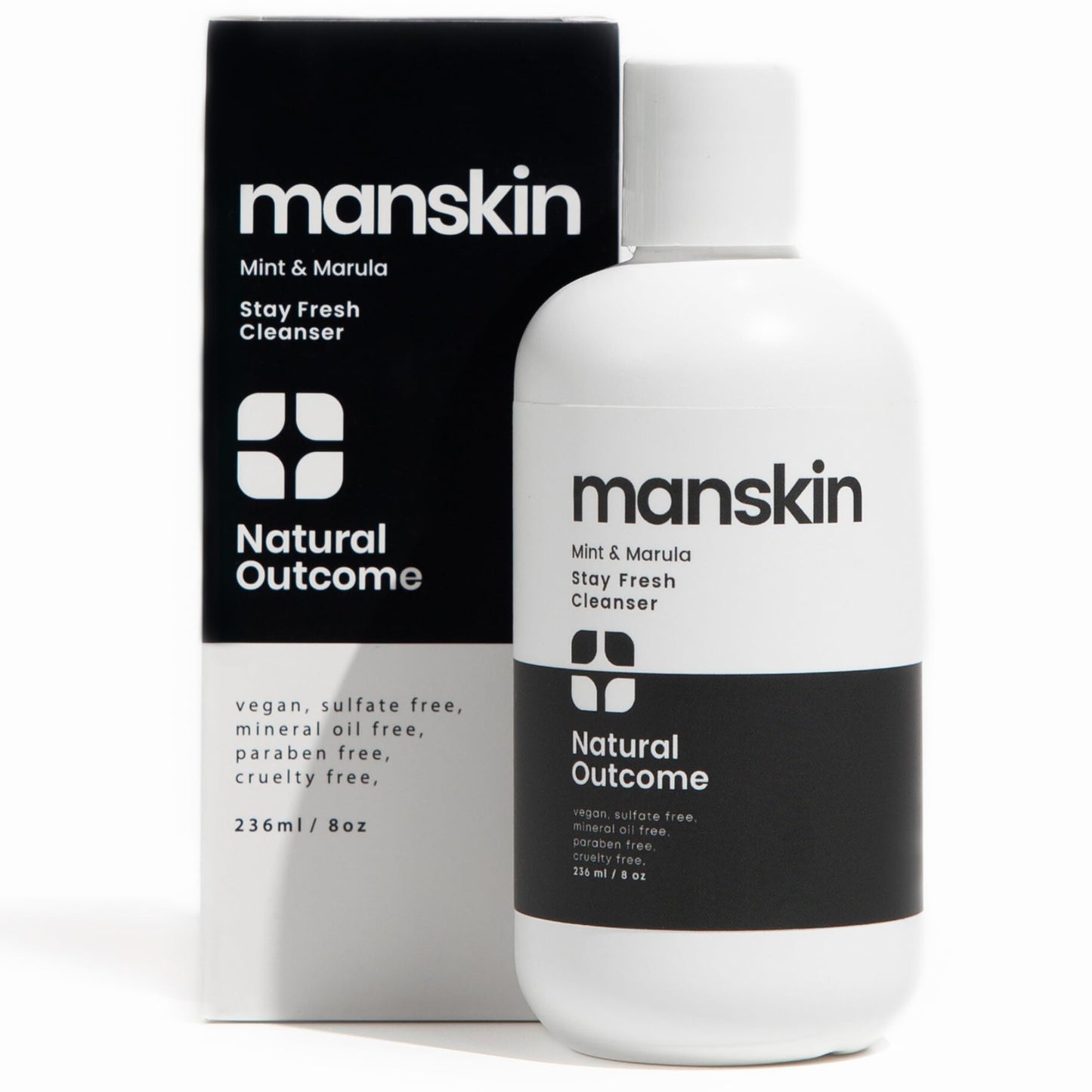 Natural Outcome Men's Face Wash Cleansing Gel with Mint and Marula Oil – Sulfate Free, 8 oz