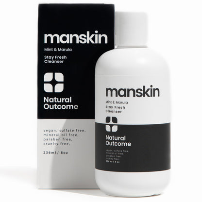 Natural Outcome Men's Face Wash Cleansing Gel with Mint and Marula Oil – Sulfate Free, 8 oz