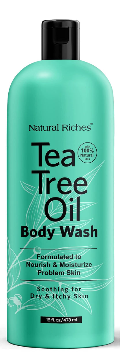 Natural Riches Tea Tree Body Wash for Men & Women – 16 oz, All Skin Types