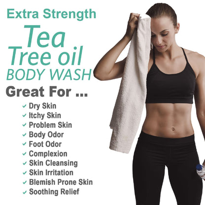 Natural Riches Tea Tree Body Wash for Men & Women – 16 oz, All Skin Types