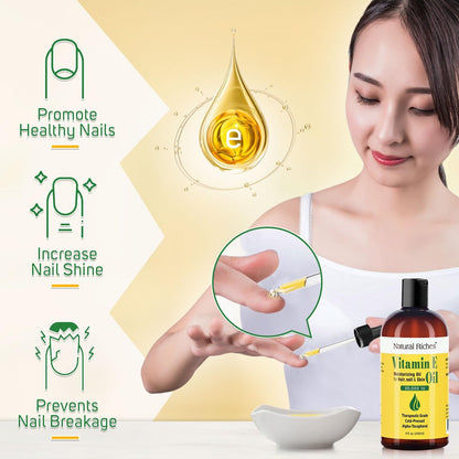 Natural Riches Vitamin E Oil - 100% Pure & Natural, Cold-Pressed 30,000 IU, 8 oz