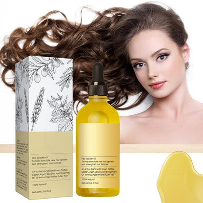 Natural Rosemary Hair Growth Oil – Strengthen & Nourish Dry, Thinning Hair (2 oz) 2-Pack