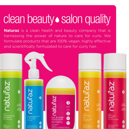 Naturaz Curl Defining Cream – Vegan, Cruelty-Free, Paraben-Free | Deep Moisture & Light Hold (8 oz)