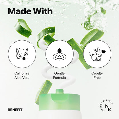 Nature Republic Mild and Moisture Aloe Vera Foam Cleanser - Hydrating Aloe Face Wash 150ml