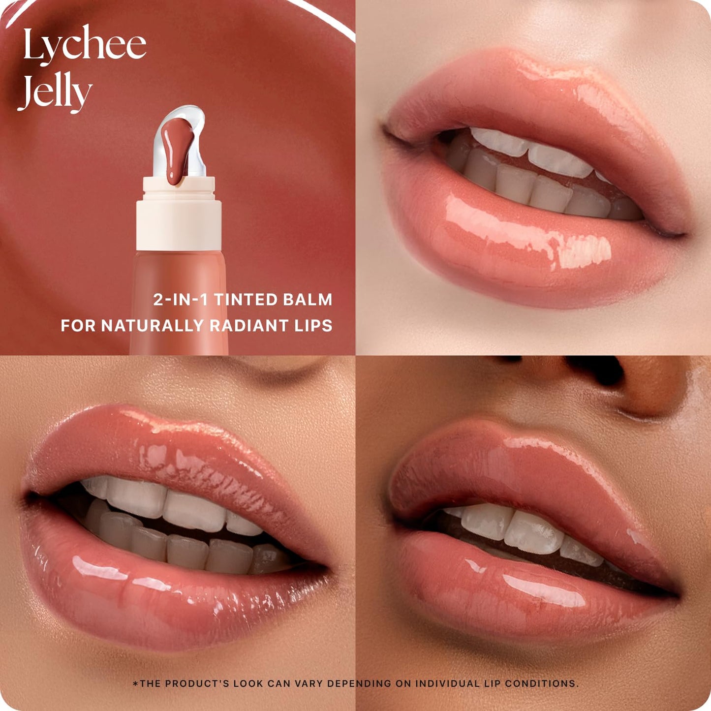 Nature Republic Honey Melting Lip Butter Balm – Hydrating Tinted Lip Balm with Peptides (Lychee Jelly)