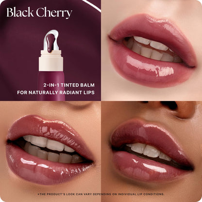 Nature Republic Honey Melting Lip Butter Balm – Hydrating Tinted Balm with Peptides (Black Cherry)