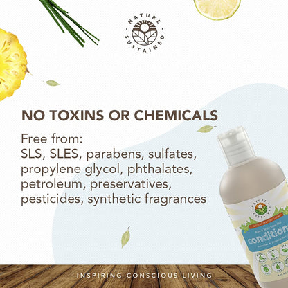Nature Sustained Hydrating Lemongrass Conditioner | Organic Probiotic, Sulfate-Free 9 oz