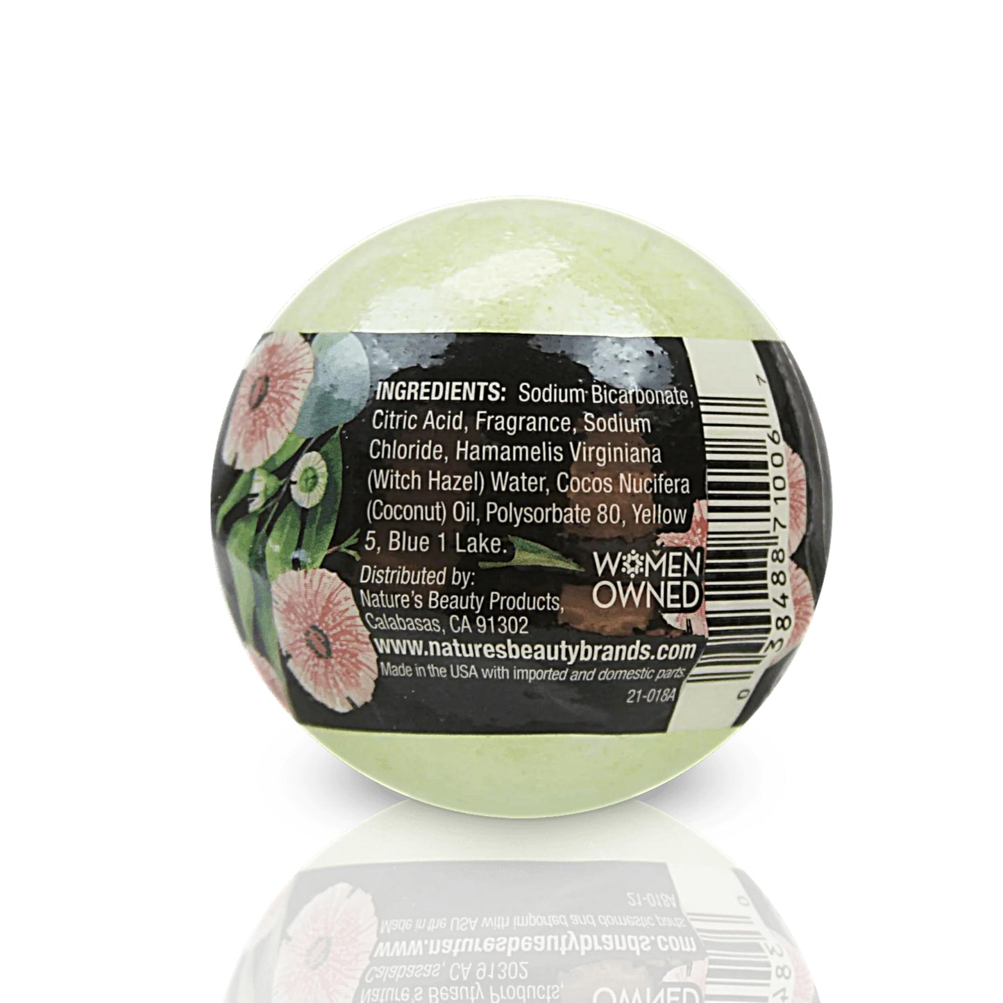 Nature's Beauty Eucalyptus & Tea Tree Bath Bomb Multi-Pack - 4x5.5oz - Vegan, Non-Staining, Luxury Spa Fizzy