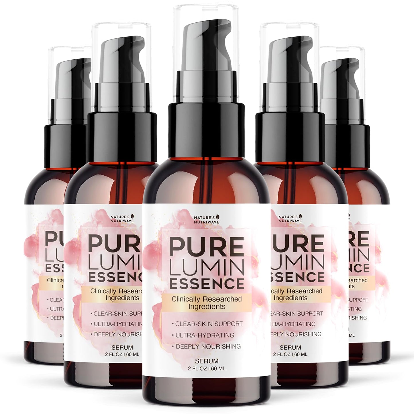 PureLumin Essence – Plant-Based Hydrating Serum | Nature’s NutriWave – Non-GMO, GMP-Certified – 2 fl oz