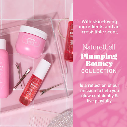 NatureWell Bouncy Plumping Body Cream – Lightweight, Quick-Absorbing Hydration, 12 oz