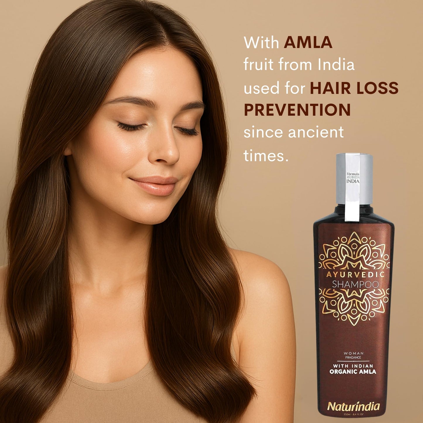 Naturindia Ayurvedic Amla Hair Growth Shampoo – Organic & Sulfate-Free