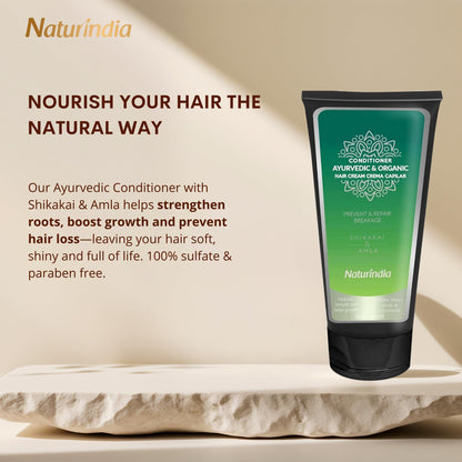 Naturindia Deep Conditioner for Damage Dry Hair – Ayurvedic Aloe, Shikakai & Amla
