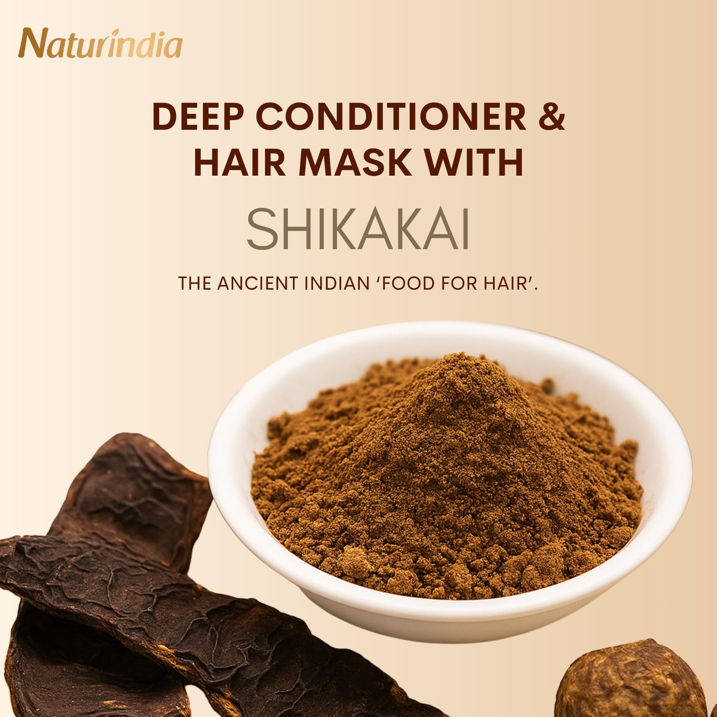 Naturindia Deep Conditioner for Damage Dry Hair – Ayurvedic Aloe, Shikakai & Amla
