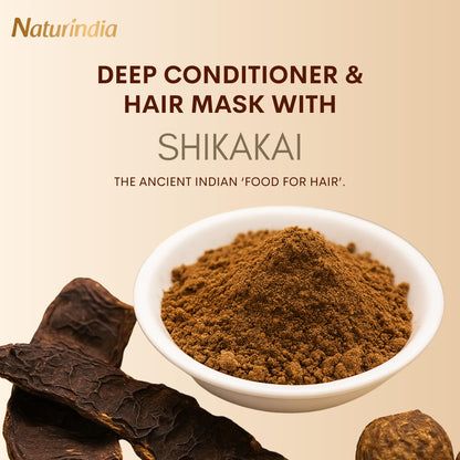 Naturindia Deep Conditioner for Damage Dry Hair – Ayurvedic Aloe, Shikakai & Amla