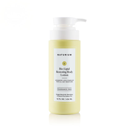 Naturium Bio-Lipid Restoring Moisturizing Body Lotion with Shea Butter – Fragrance Free, 14 oz