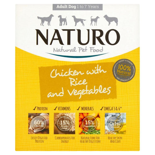 Naturo Adult Chicken with Rice & Veg Trays 400g
