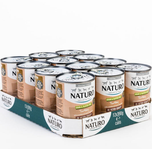 Naturo Adult Grain & Gluten Free Turkey in Herb Gravy Tins 390G