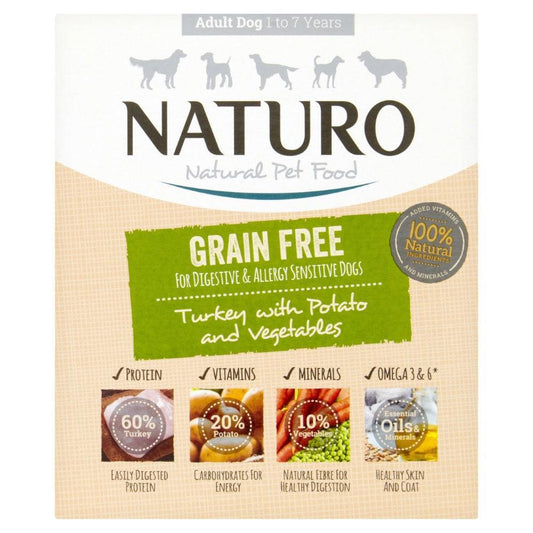 Naturo Adult Grain Free Turkey with Potato & Veg Trays 400g