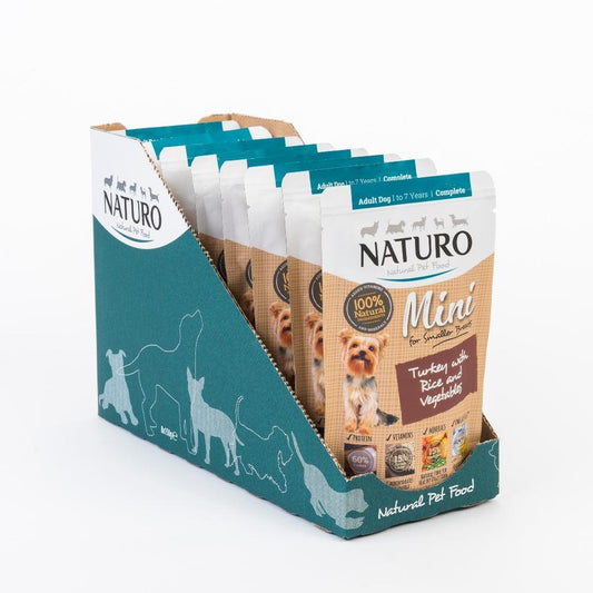 Naturo Adult Mini Turkey with Rice & Veg Pouches 8 x 150g