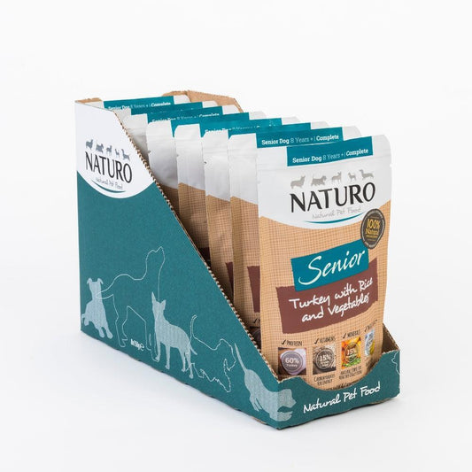 Naturo Senior Dog Turkey with Rice & Veg Pouches 8 x 150g