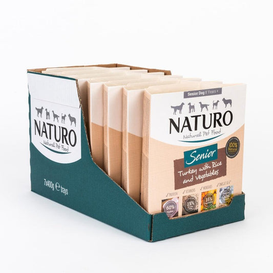 Naturo Senior Dog Turkey with Rice & Veg Trays 400g