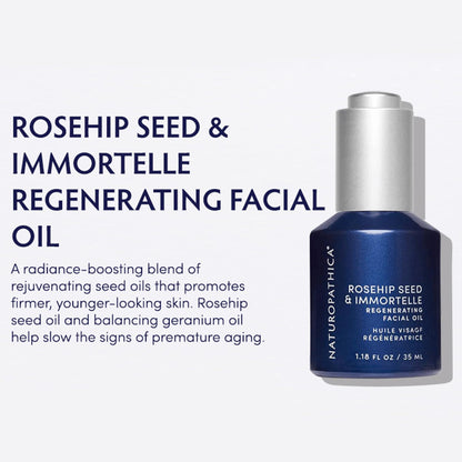 Naturopathica Rosehip Seed & Immortelle Regenerating Facial Oil | Daily Face Oil for All Skin Types | 1.18 fl oz