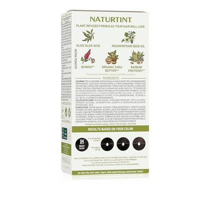 Naturtint 1N Ebony Black Permanent Hair Color — 6-Pack, Ammonia Free, Vegan, Up to 100% Gray Coverage