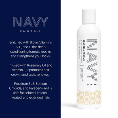 NAVY Hair Care - Search and Rescue Conditioner with Biotin & Rosemary Oil (8 oz)