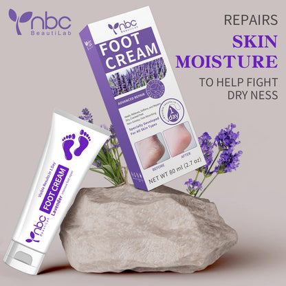 NBC BeautiLab Foot Callus Remover & Hand & Foot Cream – 80ml Lavender, Deep Hydration for Dry Skin