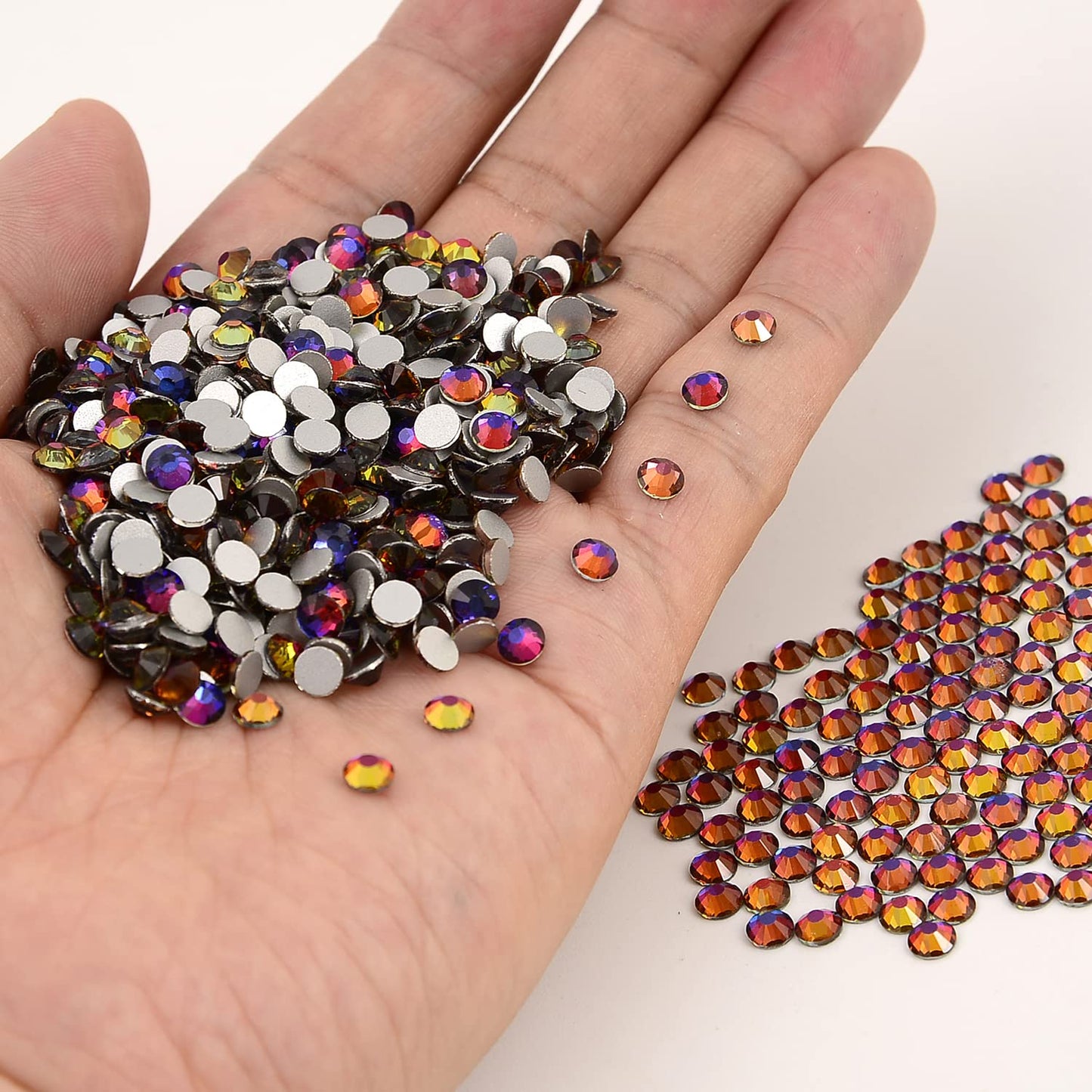 NCB Nancybeads 1500pcs Flat Back Glass Nail Rhinestones – Blue Volcanic SS20 5mm