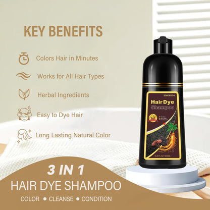 NCEPROHR Red Hair Dye Shampoo - Instant Color & Gray Coverage in Minutes (Burgundy, Long-Lasting)
