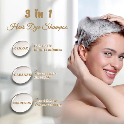 NCEPROHR Silver Gray Hair Dye Shampoo — Instant Color in Minutes, 3-in-1 Shampoo + Conditioner, Long-Lasting Silver Tint (16.9 oz)