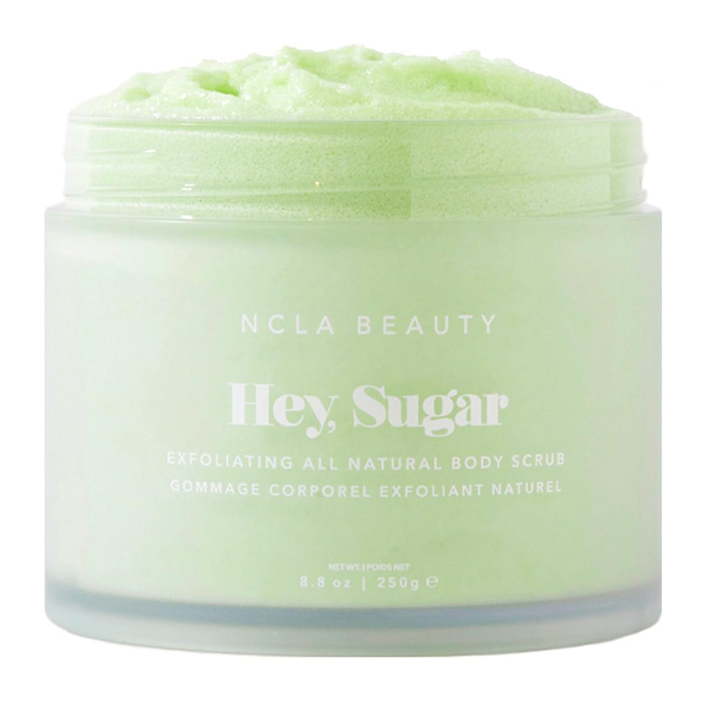 NCLA BEAUTY Hey Sugar All Natural Body Scrub – Moisturizing Exfoliating Sugar Scrub with Mango, Shea & Cocoa Butter, Cucumber – 8.8 oz